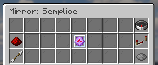 Menu della funzione mirror in versione semplificata