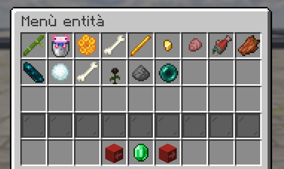 Menu principale per lo shop dei mob