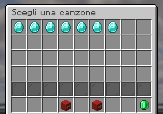 Menu principale della funzione music