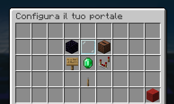 Menu principale per gestire un portale